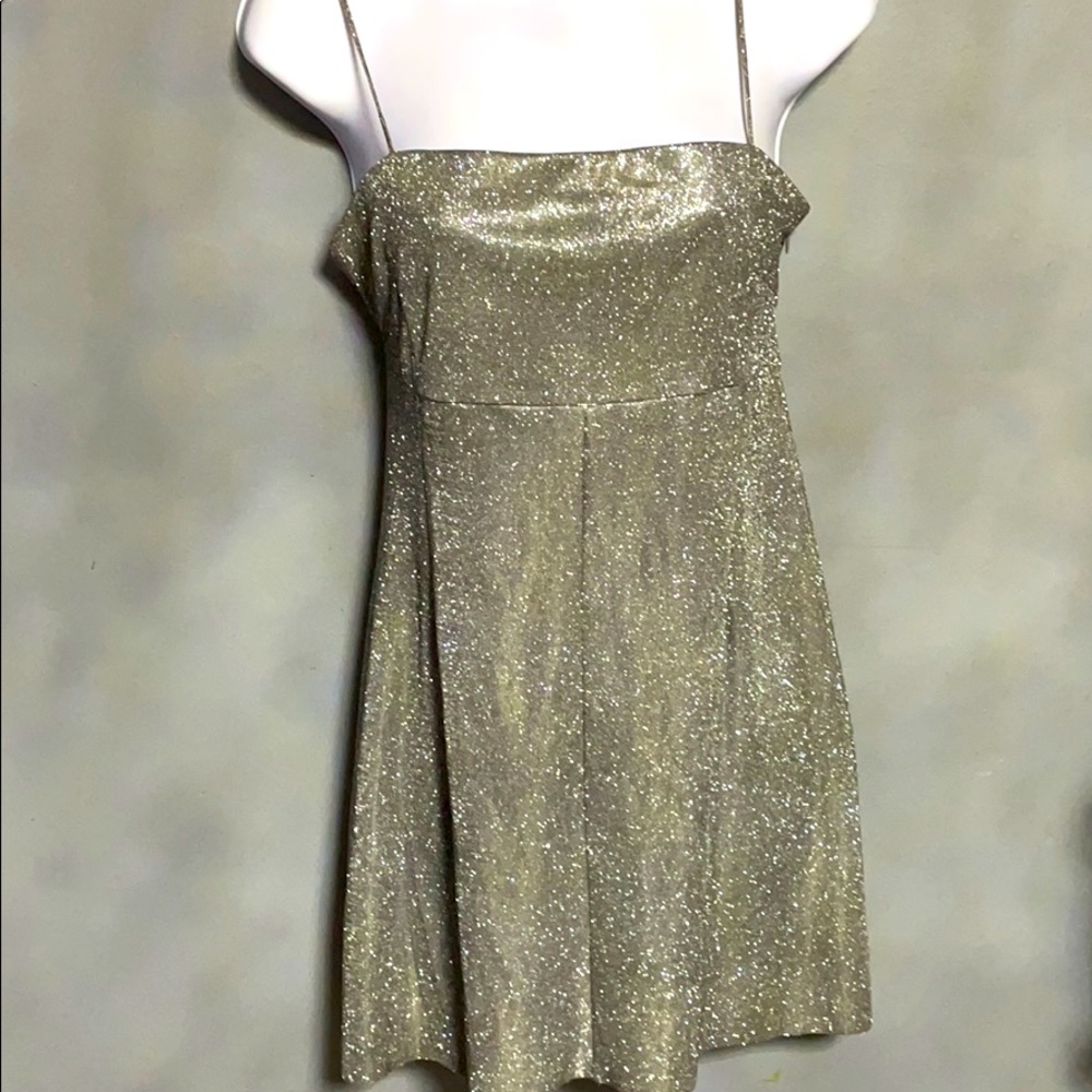BEAUTIFUL Silver sparkly tank mini party dress